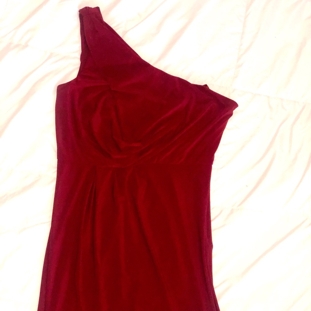 Red One Shoulder Dress